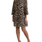 Dolce & Gabbana Leopard Print A-Line Mini Dress