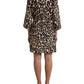 Dolce & Gabbana Leopard Print A-Line Mini Dress