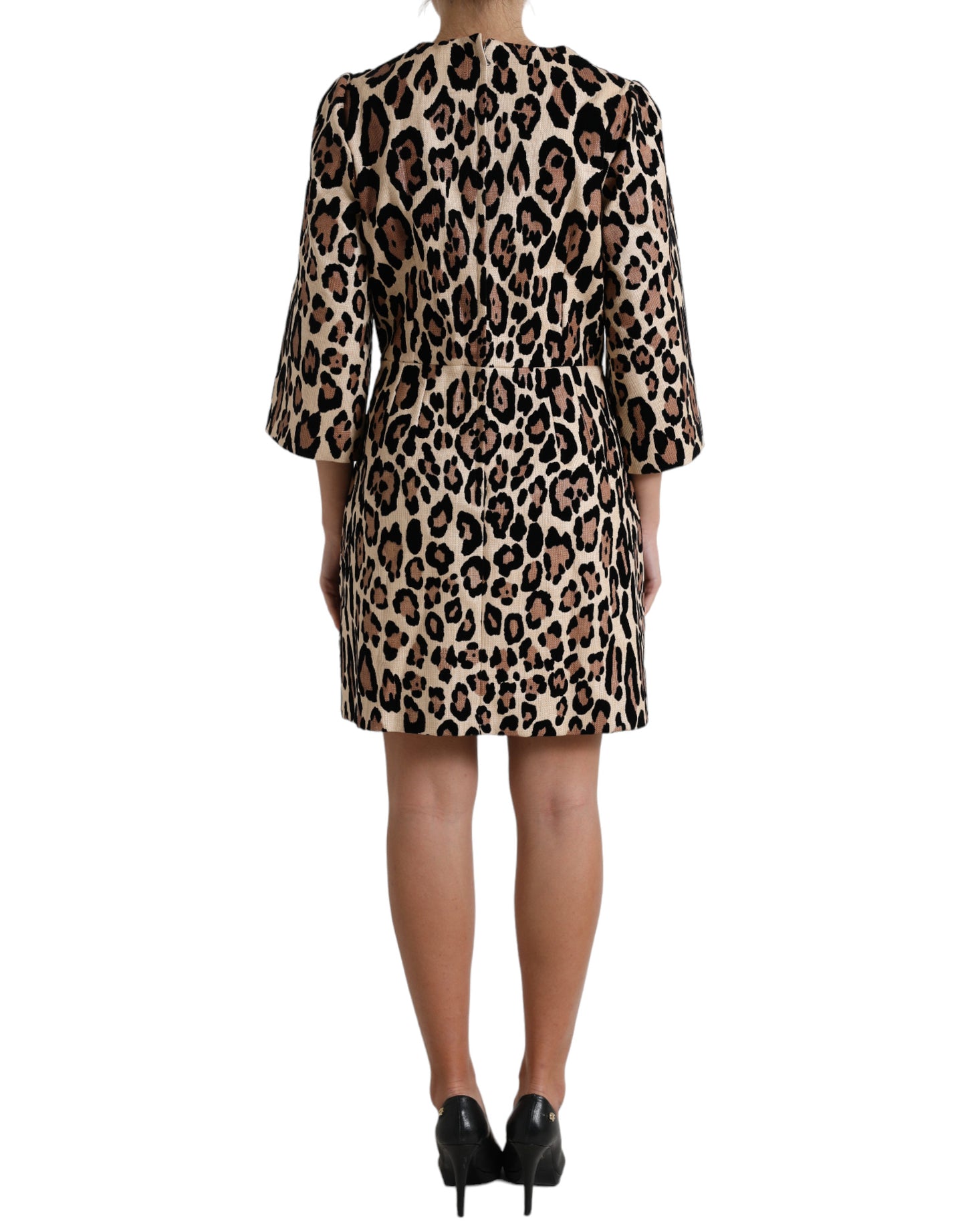 Dolce & Gabbana Leopard Print A-Line Mini Dress