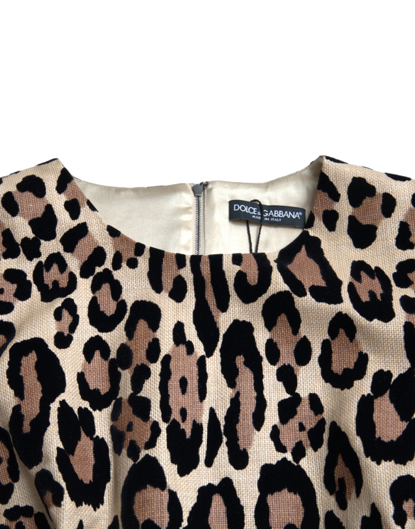 Dolce & Gabbana Leopard Print A-Line Mini Dress