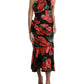 Dolce & Gabbana Tropical Elegance Silk Draped Dress