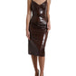 Dolce & Gabbana Elegant Silk Blend Midi Bodycon Dress