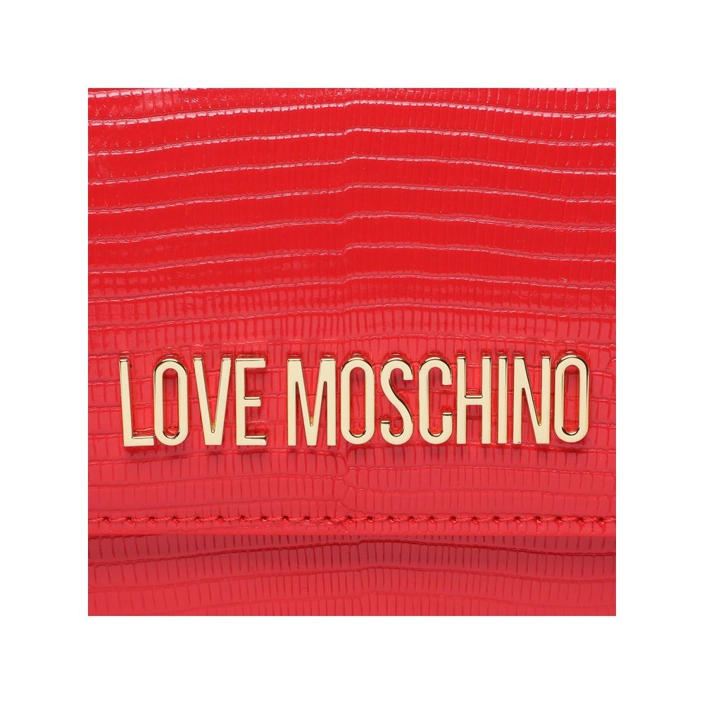 Love Moschino Chic Faux Leather Pink Shoulder Bag