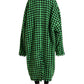 Dolce & Gabbana Elegant Green Houndstooth Trench Coat