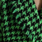 Dolce & Gabbana Elegant Green Houndstooth Trench Coat