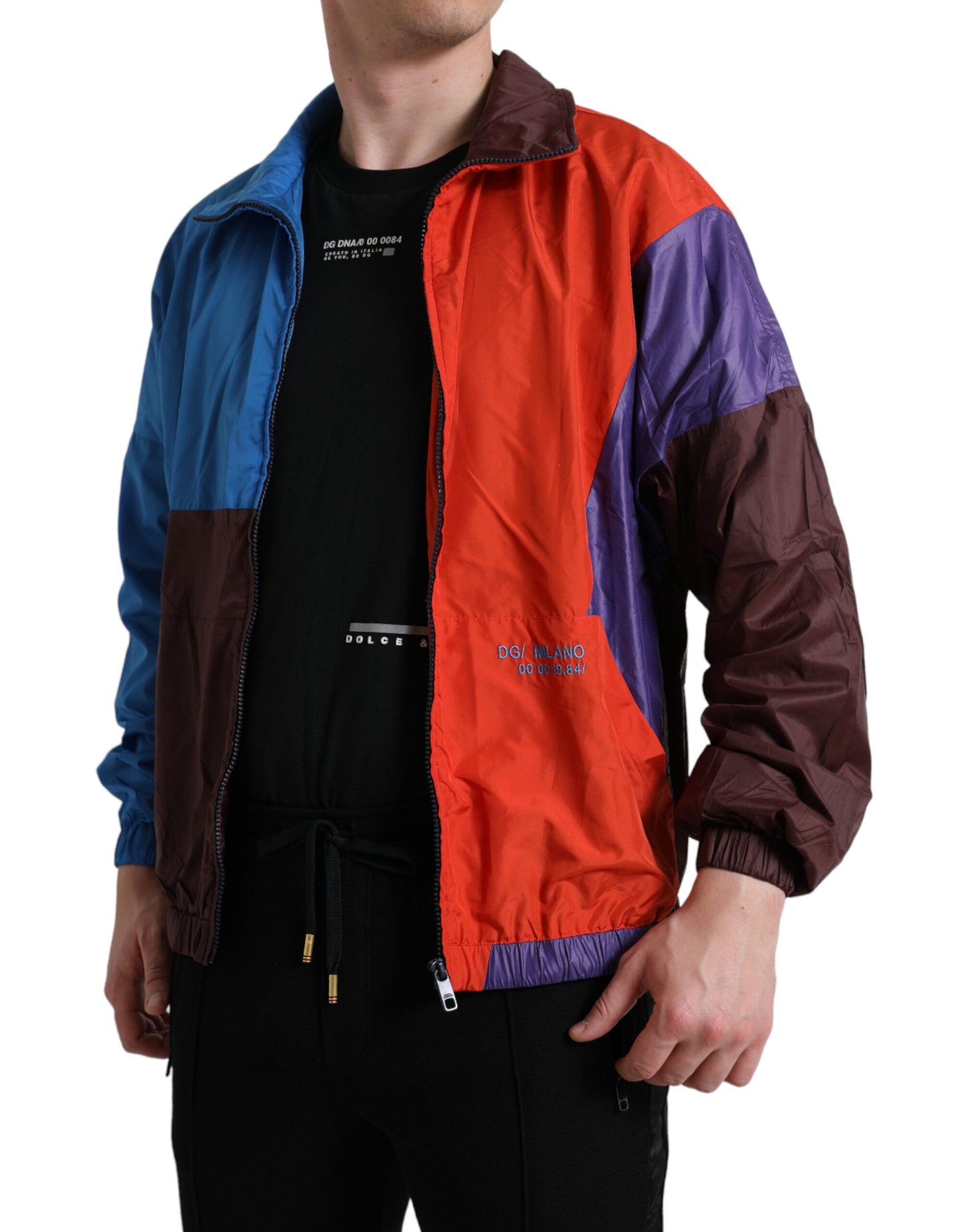 Dolce & Gabbana Multicolor Techno Fabric Windbreaker Jacket