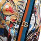 Dolce & Gabbana Elegant Satin Track Pants in Multicolor Marble