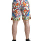 Dolce & Gabbana Majestic Majolica Print Bermuda Shorts