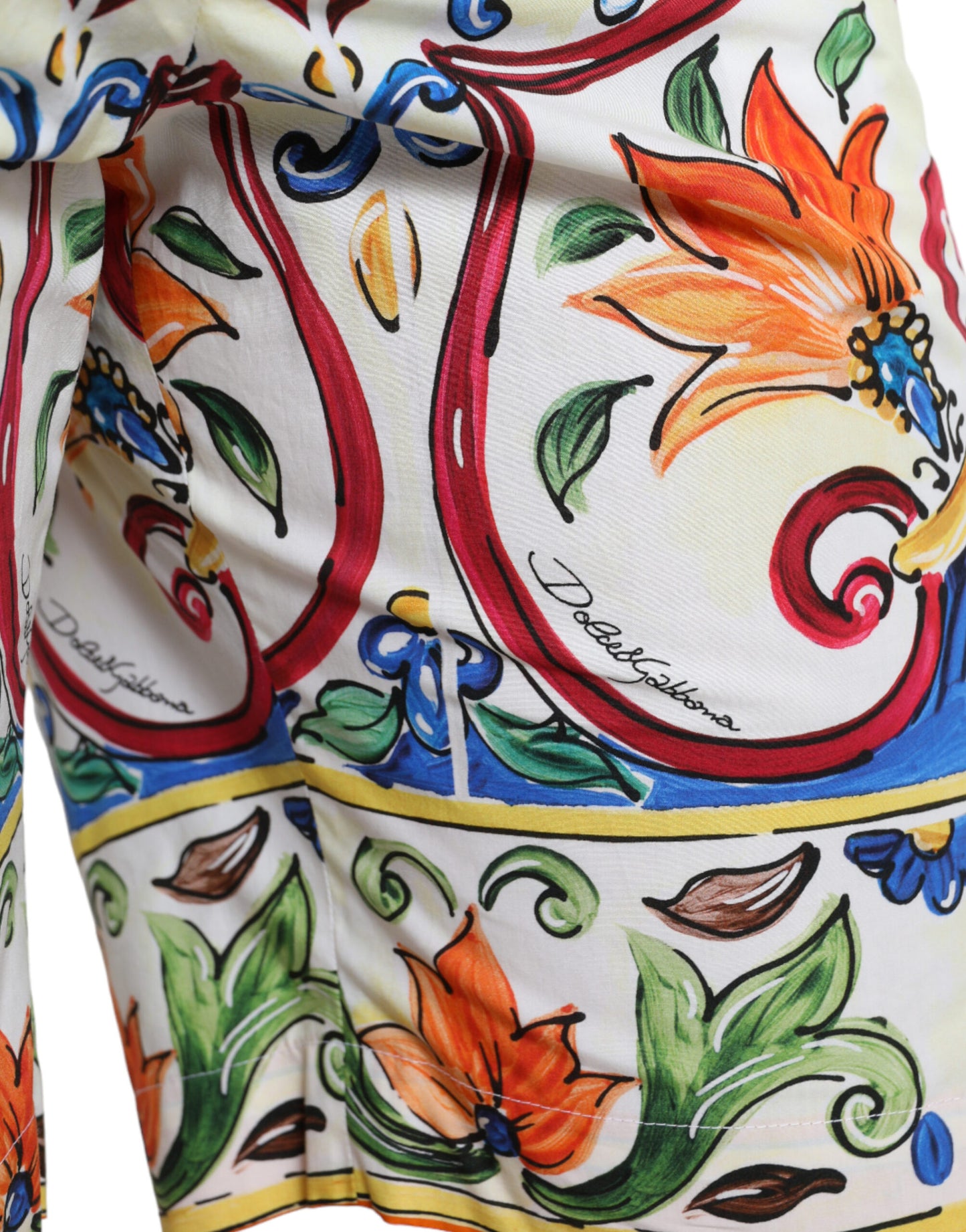 Dolce & Gabbana Majestic Majolica Print Bermuda Shorts