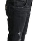 Dolce & Gabbana Elegant Slim Fit Tattered Denim Jeans