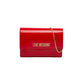 Love Moschino Chic Crimson Crossbody - Varnished Elegance