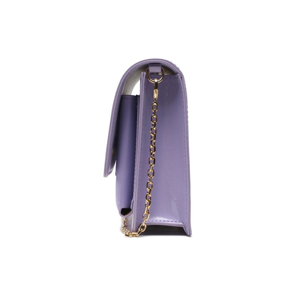 Love Moschino Elegant Purple Shoulder Bag with Gold Accents