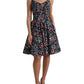 Dolce & Gabbana Elegant Floral A-Line Mini Dress