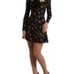 Dolce & Gabbana Elegant Floral A-Line Mini Dress