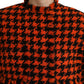 Dolce & Gabbana Elegant Houndstooth Long Coat in Vibrant Orange