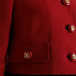 Dolce & Gabbana Red Virgin Wool Cropped Jacket