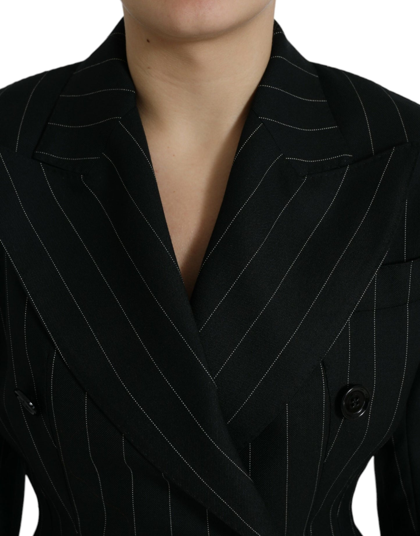 Dolce & Gabbana Elegant Striped Virgin Wool Blazer