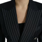 Dolce & Gabbana Elegant Striped Virgin Wool Blazer