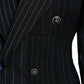 Dolce & Gabbana Elegant Striped Virgin Wool Blazer