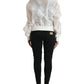 Dolce & Gabbana Elegant White Silk Bomber Jacket