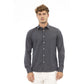 Baldinini Trend Gray Cotton Men Shirt