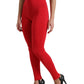 Dolce & Gabbana Elegant High Waist Red Leggings