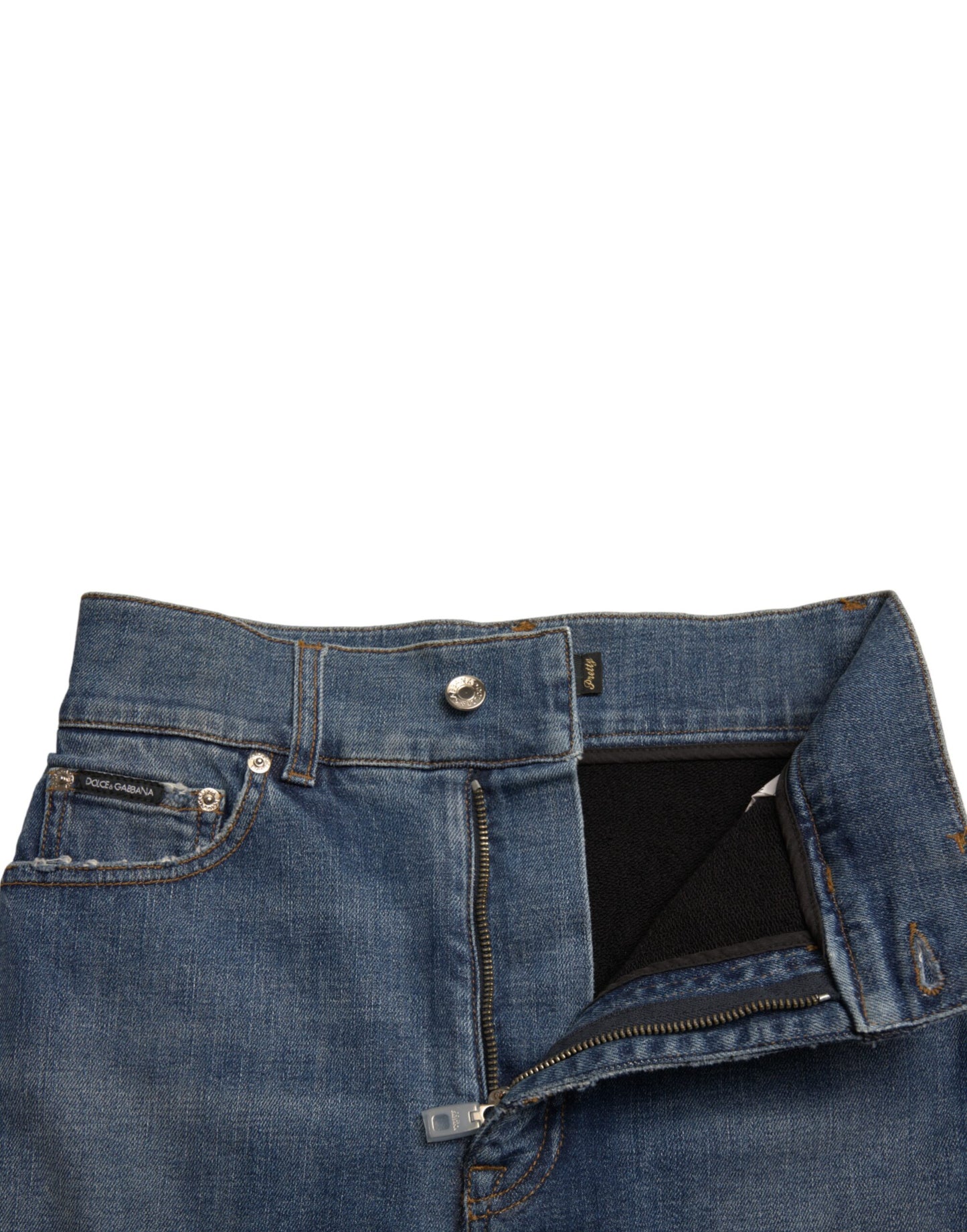 Dolce & Gabbana Chic High Waist Skinny Pants with Denim Shorts