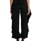 Dolce & Gabbana Elegant High Waist Ruffled Black Pants