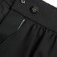 Dolce & Gabbana Elegant High Waist Ruffled Black Pants