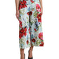 Dolce & Gabbana Floral High Waist Wide Leg Pants