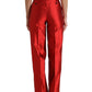 Dolce & Gabbana Elegant High Waist Wide Leg Silk Pants