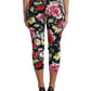 Dolce & Gabbana Elegant Floral Mid Waist Cropped Pants