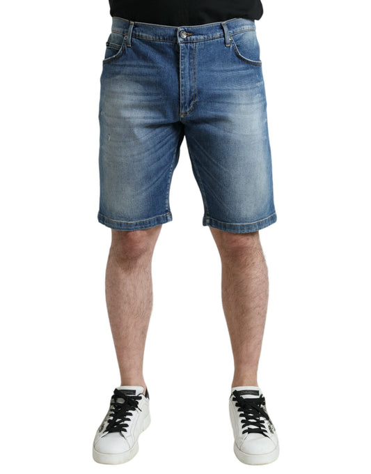 Dolce & Gabbana Exquisite Italian Designer Denim Bermuda Shorts