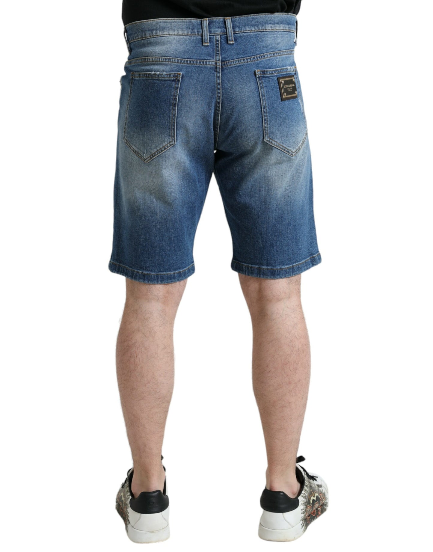 Dolce & Gabbana Exquisite Italian Designer Denim Bermuda Shorts