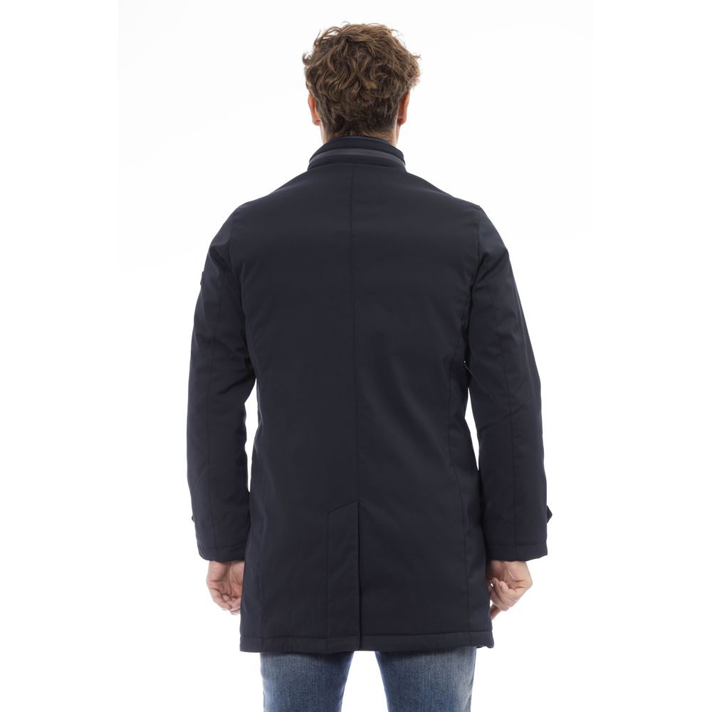 Baldinini Trend Blue Polyester Men Jacket