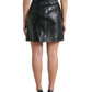 Dolce & Gabbana Elegant High-Waist Leather Mini Skirt