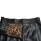 Dolce & Gabbana Elegant High-Waist Leather Mini Skirt