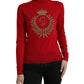 Dolce & Gabbana Elegant Red Turtleneck Wool Blend Sweater