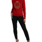 Dolce & Gabbana Elegant Red Turtleneck Wool Blend Sweater