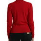 Dolce & Gabbana Elegant Red Turtleneck Wool Blend Sweater