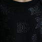 Dolce & Gabbana Elegant Black Floral Applique Sweater