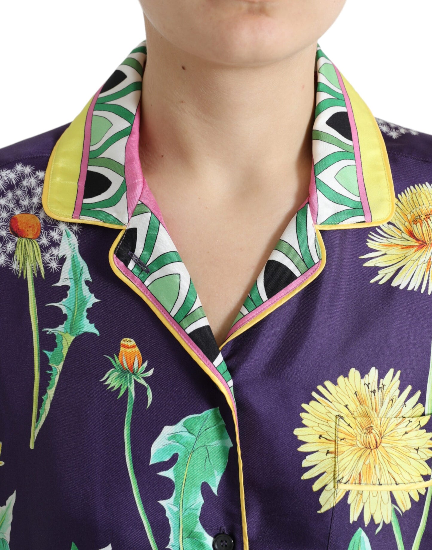 Dolce & Gabbana Elegant Silk Twill Floral Shirt