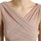 Dolce & Gabbana Elegant Beige V-Neck Sleeveless Sheer Tank Top