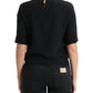 Dolce & Gabbana Elegant Silk Blend Round Neck Blouse