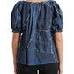 Dolce & Gabbana Elegant Cotton Denim Blouse Top