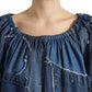 Dolce & Gabbana Elegant Cotton Denim Blouse Top