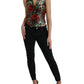 Dolce & Gabbana Floral Leopard Print Silk Waistcoat