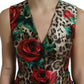 Dolce & Gabbana Floral Leopard Print Silk Waistcoat