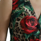 Dolce & Gabbana Floral Leopard Print Silk Waistcoat