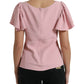 Dolce & Gabbana Chic Pink Bell Sleeve Top